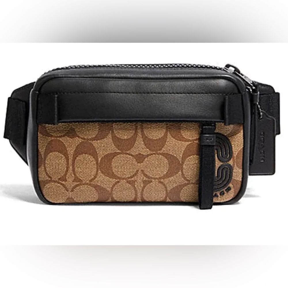 Coach Men's Brown and Black Crossbody Bag